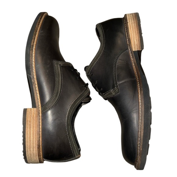 Ecco Kenton Derby Tie Black Leather Oxfords Dress Shoes Mens 11 - Picture 4 of 10